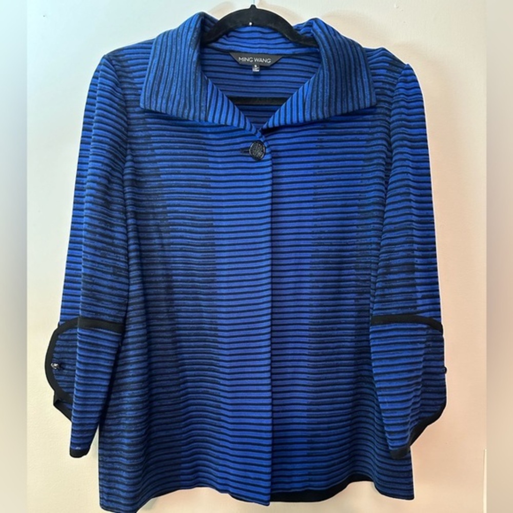 Ming Wang Blazer Cardigan Small